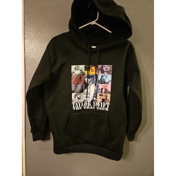Taylor Swift The Eras Tour Hoodie‎ size medium Black ex condition (A642) - Picture 1 of 8